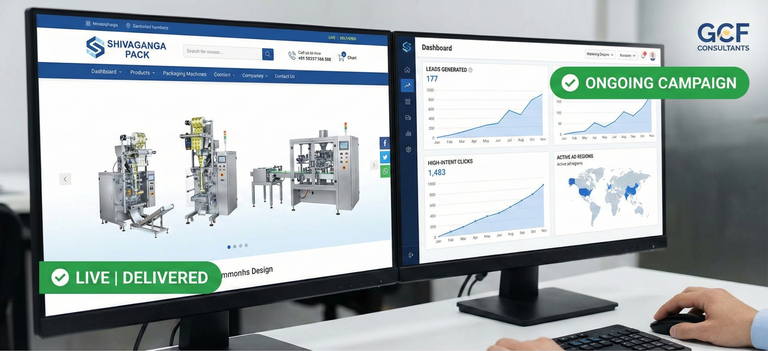GCF consultants services: high intent lead generation services for industrial equipment supllier